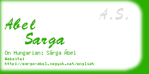abel sarga business card